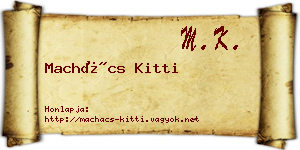 Machács Kitti névjegykártya